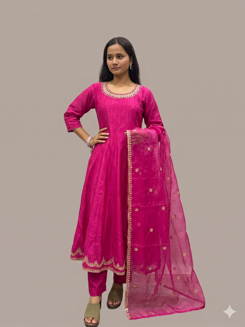 Mustard Yellow Festive Anarkali Suit Set