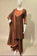 Earthy Brown Silk Kurta