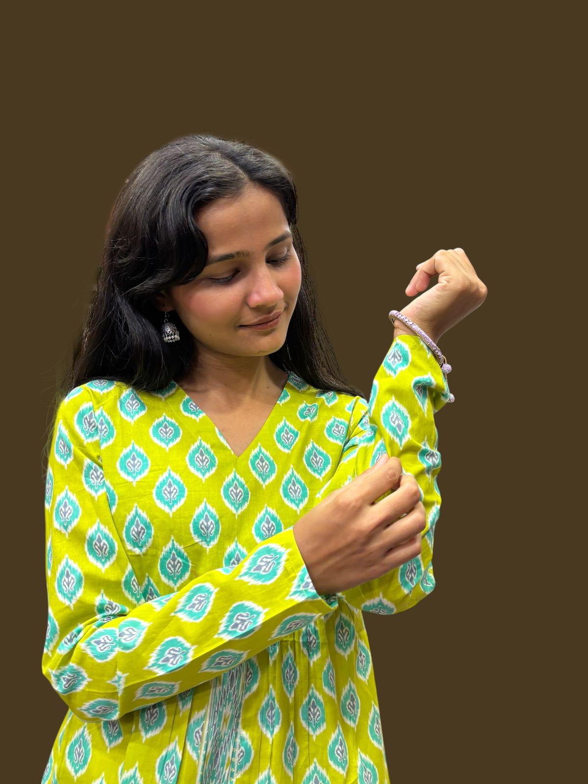 Women's Printed Cotton Tunic Top