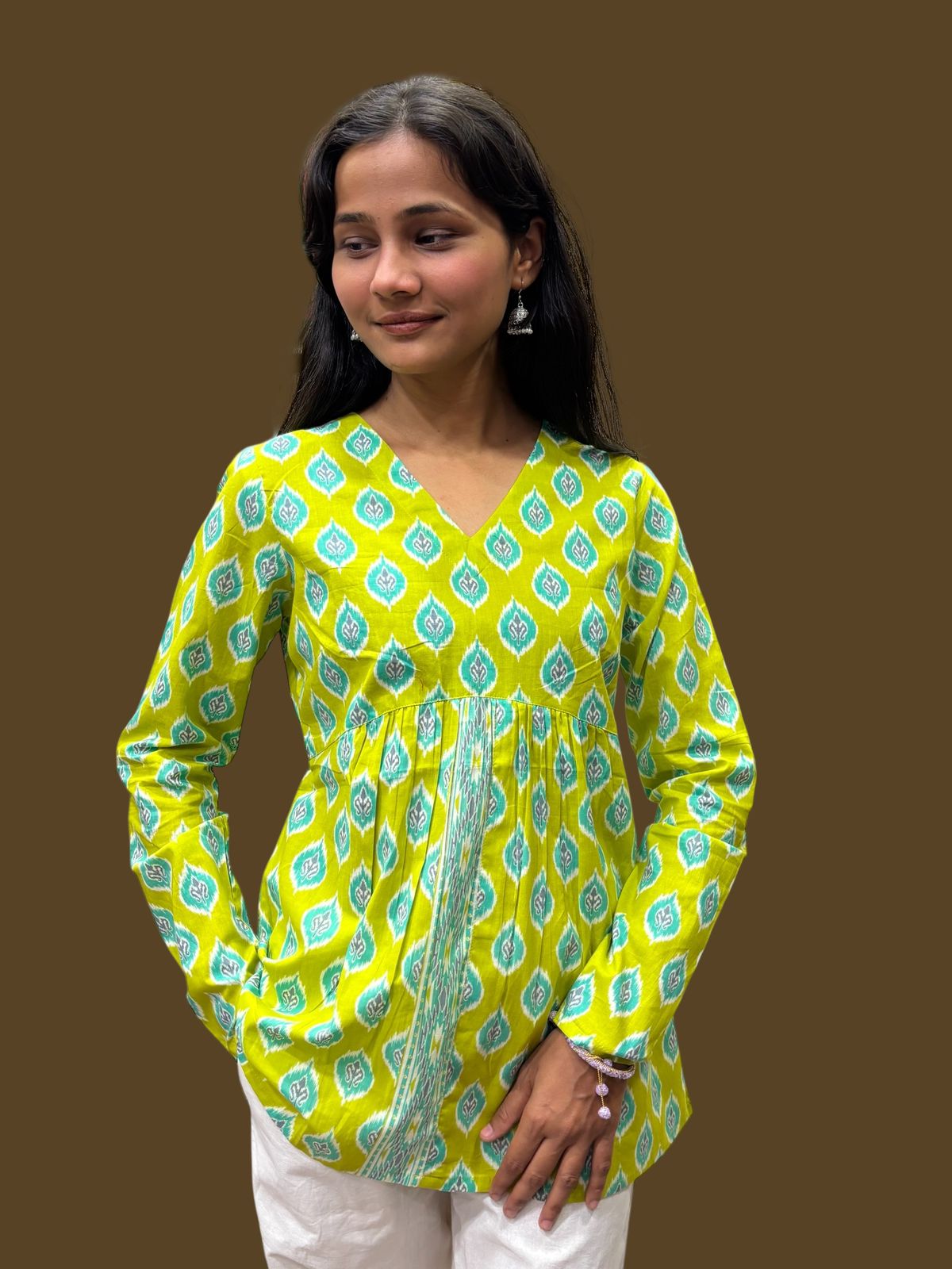 Women's Printed Cotton Tunic Top